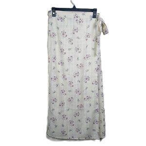 Getta Cottagecore Floral Wrap MIdi Skirt OSFM (S/L) Prairie Boho Feminine Coquet